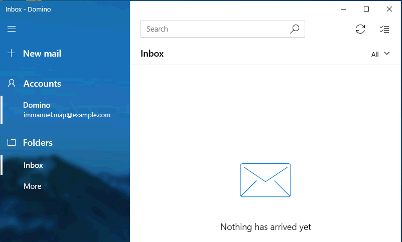 Image:Domino IMAP for Windows Mail or When Millenials use Internet Protocols